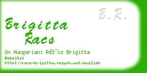 brigitta racs business card